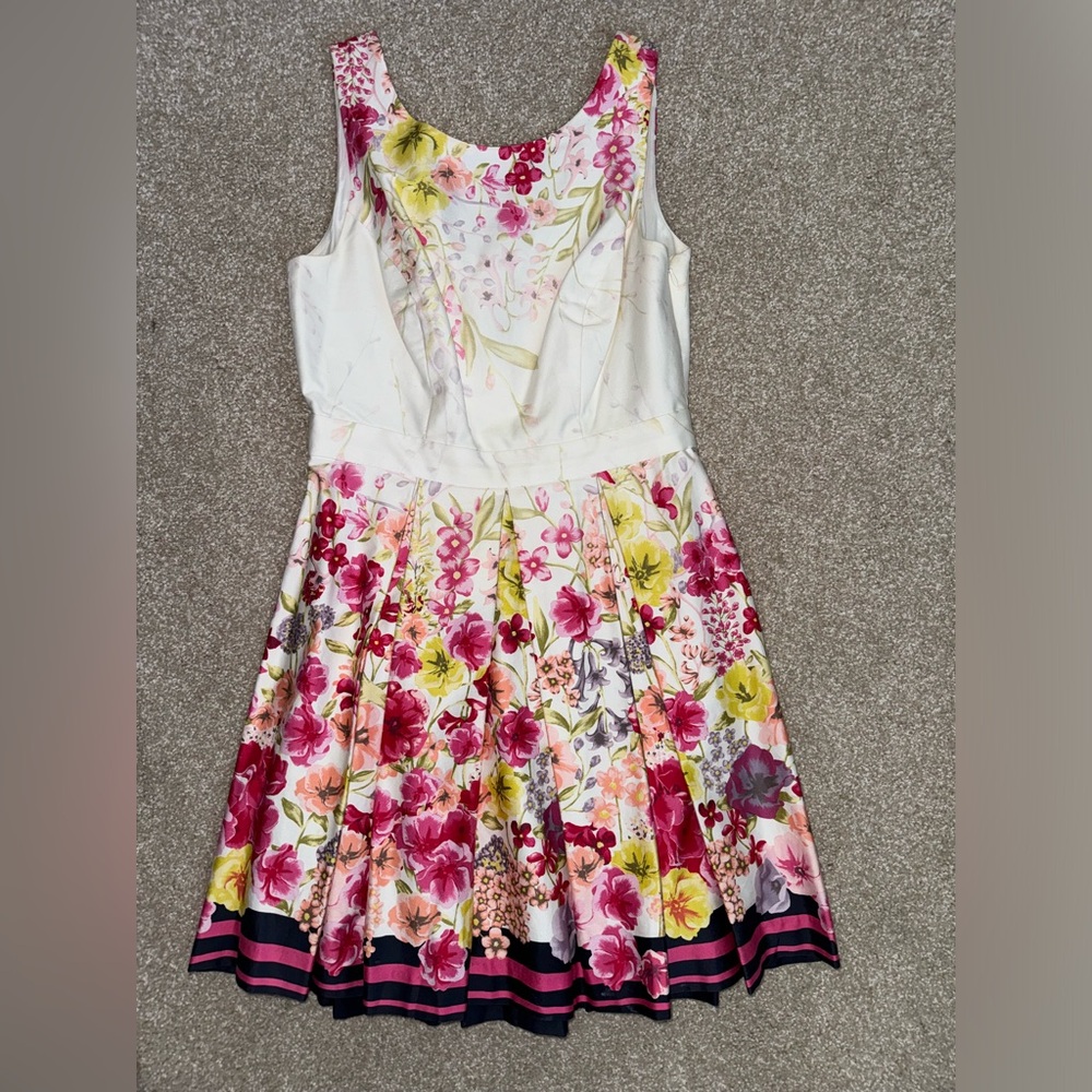 Nordstrom Max and Cleo Floral A-line Preppy Sleeveless Dress, Size 4, Easter